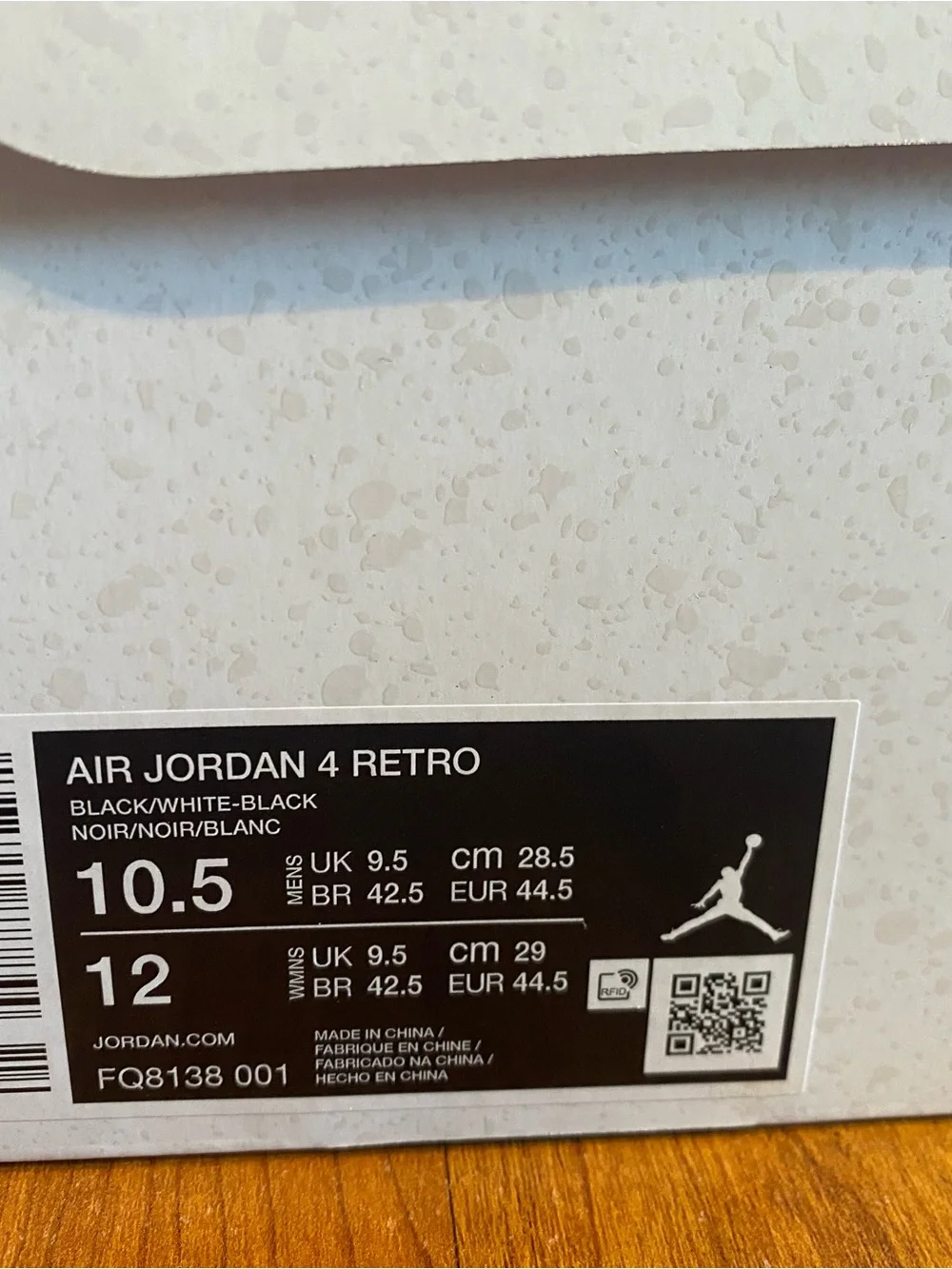 Jordan Air Jordan 4 Retro Black/White
